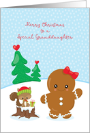 Granddaughter Christmas Gingerbread Girl card