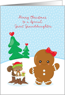Great Granddaughter Christmas Gingerbread Girl card
