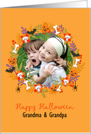 Personalized Halloween Wreath with Your Photo card