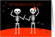 For Couple Halloween Skeletons card