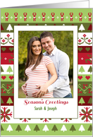 Season’s Greetings Holiday Pattern Photo Card