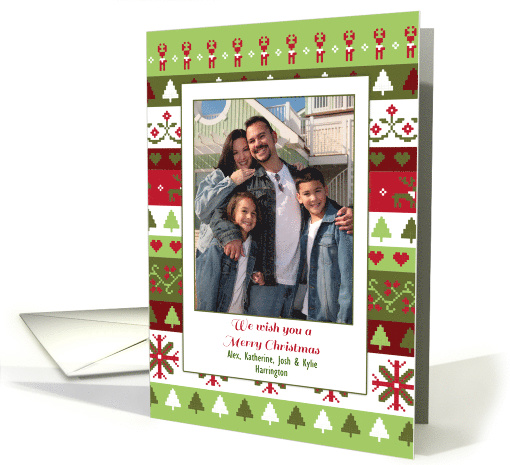 Merry Christmas Holiday Symbols Photo card (1454186)