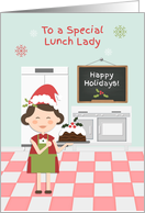 Lunch Lady Happy Holidays card