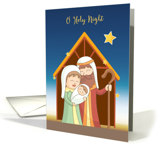 Nativity Cartoon O Holy Night card (1459572)