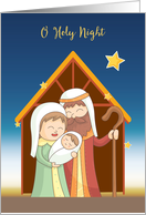Nativity Cartoon O Holy Night card