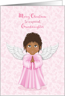 African American Christmas Angel Granddaughter card