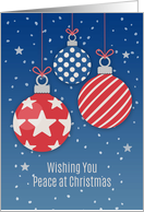Patriotic Christmas Ornaments card