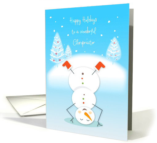 Chiropractor Holiday Greetings Snowman card (1460888)