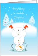 Chiropractor Holiday Greetings Snowman card