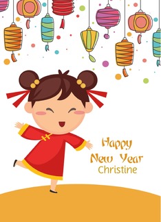 Customize for Girl, Happy Chinese New Year