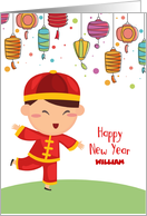 Customize for Boy, Happy Chinese New Year card