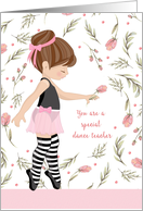 Dance Teacher Thank You Little Ballerina card