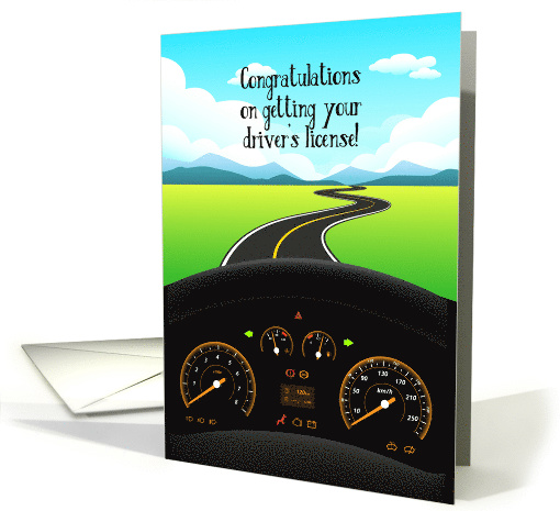 Driver's License Congratulations Car Dashboard Road card (1463524)