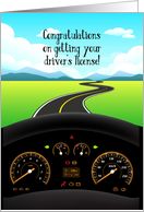 Driver’s License Congratulations Car Dashboard Road card