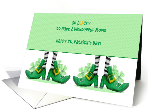 Two Moms St. Patrick's Day Leprechaun Shoes card (1466352)