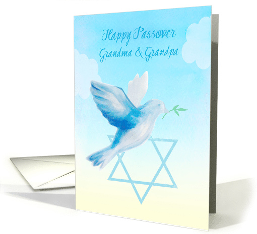Grandma & Grandpa Passover Dove Star of David card (1466456)