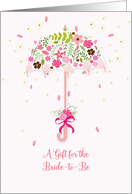 Gift for Bride-to-Be Floral Umbrella card
