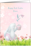 Niece First Easter Sweet Bunny card