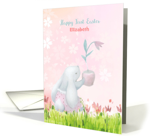 Personalized First Easter Sweet Bunny card (1468134)