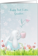 Grandson First Easter Sweet Bunny card