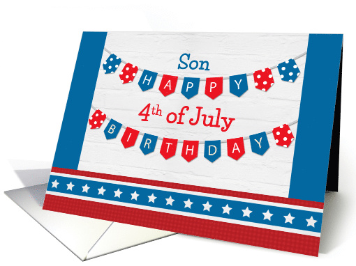 Son Fourth of July Birthday Banners card (1469094)