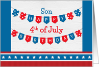 Son Fourth of July Birthday Banners card