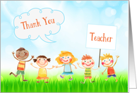 Thank You Teacher School Children card