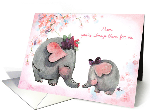 Mother's Day for Mom with Elephants card (1470738)
