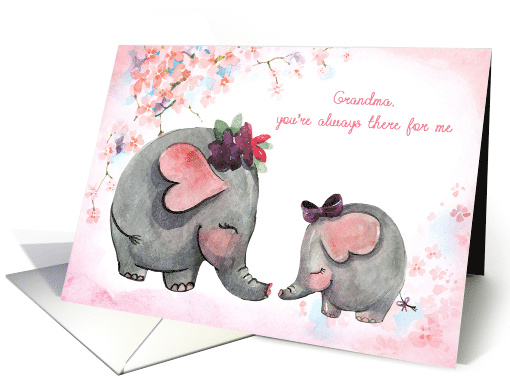 Mother's Day for Grandma with Elephants card (1470872)