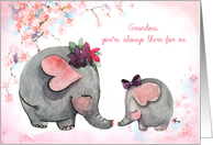 Mother’s Day for Grandma with Elephants card