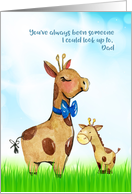 Looking up to Dad Father’s Day Giraffes card