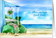 My Beach House Invitation Watercolor Seascape card