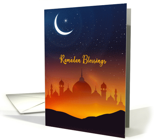 Ramadan Blessings Evening Mosque card (1473726)