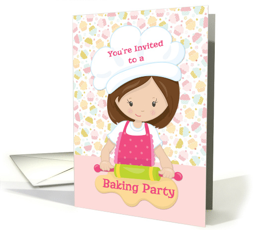 Baking Party Invitation with Baking Girl card (1480352)