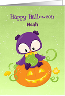 Halloween Owl and Pumpkin Customize card