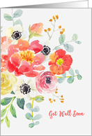 Get Well Watercolor Floral card