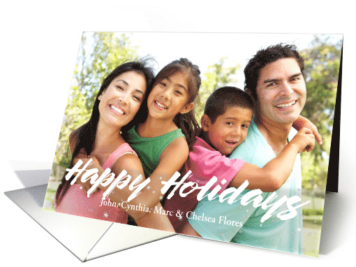 Modern Type Happy Holidays Custom Photo card (1485776)