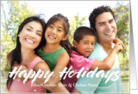 Modern Type Happy Holidays Custom Photo card