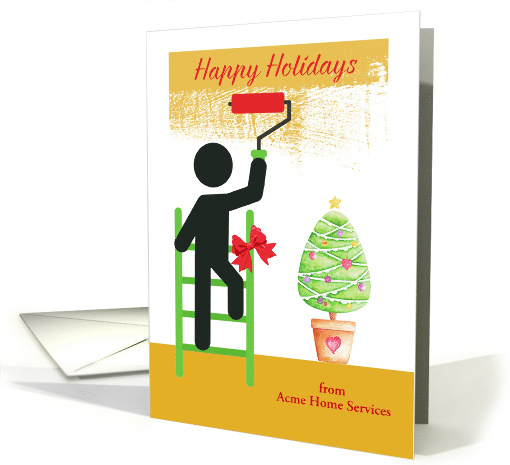 Happy Holidays from Painter or Handyman card (1486248)