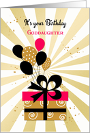 Goddaughter Birthday Gift and Balloons card