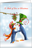 Christmas Penguins for Both of You card