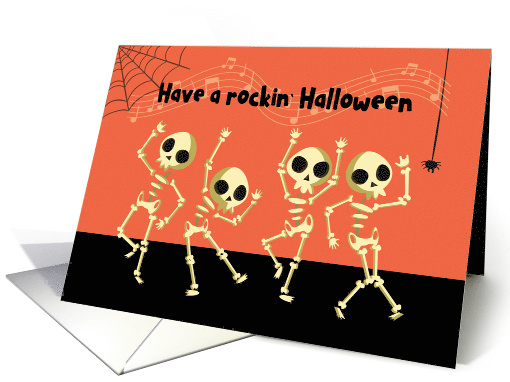 Dancing Humorous Halloween Skeletons card (1495178)
