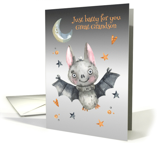 Cute Halloween Bat for Great Grandson card (1496700)