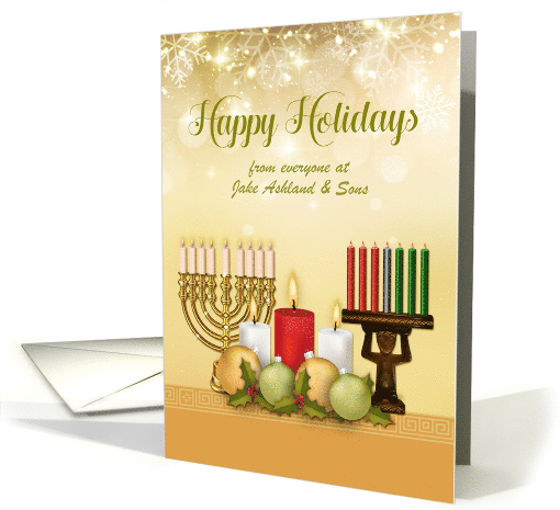Interfaith Happy Holidays - Business Customized card (1498616)