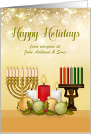 Interfaith Happy Holidays - Business Customized card