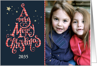 Red Plaid Merry Christmas Photo Card