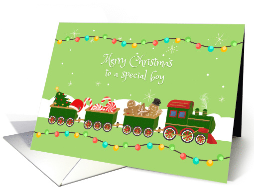 For Boy - Holiday Train of Goodies - Merry Christmas card (1500462)