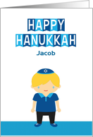 Happy Hanukkah for Blonde Boy - Customized card