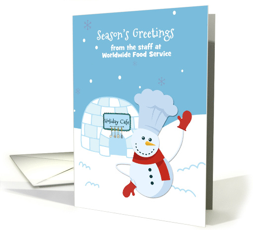 Customize - Christmas Snowman Chef - Culinary card (1501330)