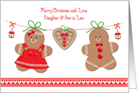 Daughter & Son in Law - Gingerbread Couple - Merry Christmas card